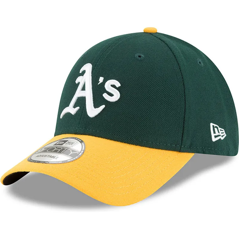 czapka-z-daszkiem-zielono-zolta-regulowana-9forty-the-league-oakland-athletics-mlb-new-era