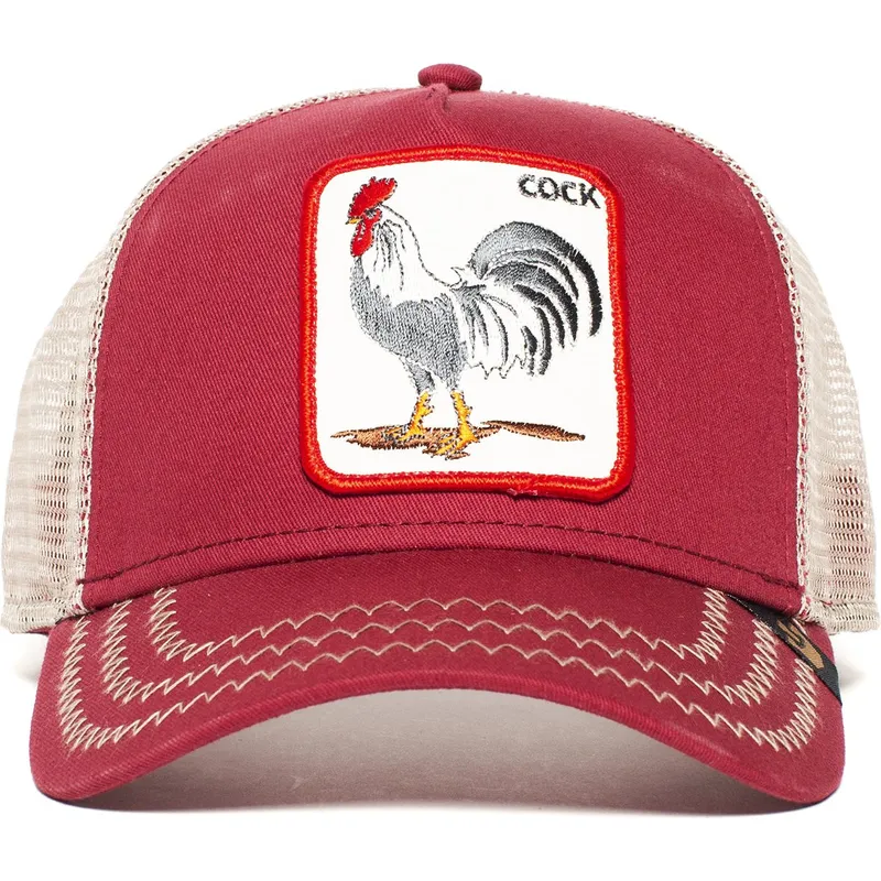 kepure-islenkta-raudona-snapback-rooster-the-farm-goorin-bros