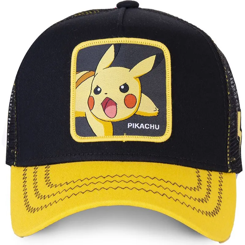 kepure-islenkta-juoda-snapback-pik6-pikachu-pokemon-capslab