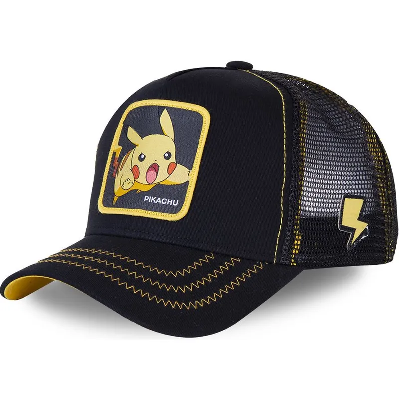 kepure-islenkta-juoda-snapback-pik7-pikachu-pokemon-capslab
