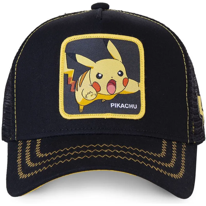 kepure-islenkta-juoda-snapback-pik7-pikachu-pokemon-capslab