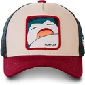 czapka-trucker-bezowa-niebieska-i-czerwona-snorlax-sno2-pokemon-od-capslab