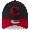 kepure-islenkta-tamsiai-melyna-reguliuojamas-9forty-the-league-cleveland-indians-mlb-new-era