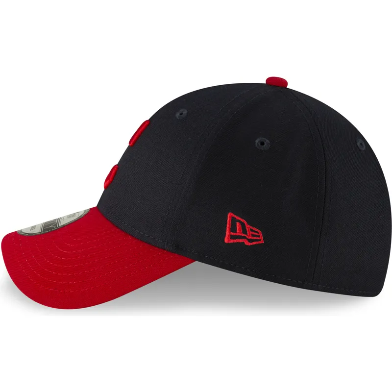 kepure-islenkta-tamsiai-melyna-reguliuojamas-9forty-the-league-cleveland-indians-mlb-new-era