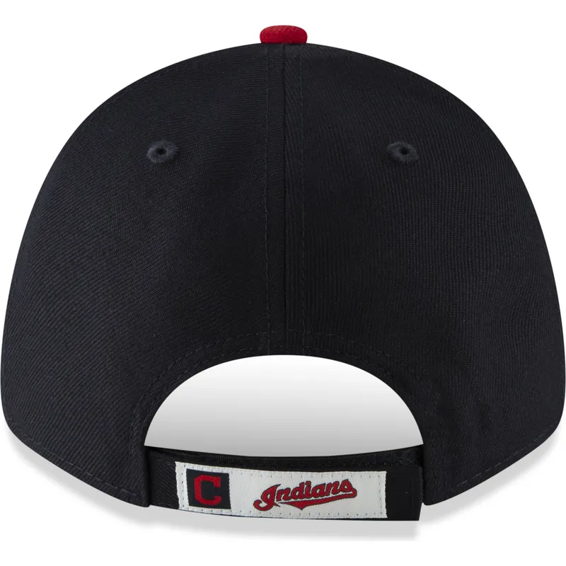 kepure-islenkta-tamsiai-melyna-reguliuojamas-9forty-the-league-cleveland-indians-mlb-new-era