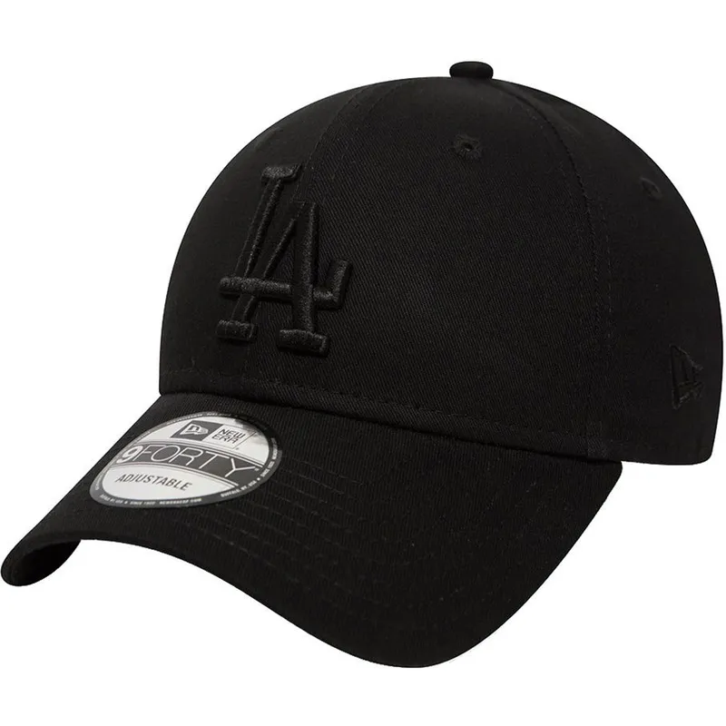 kepure-islenkta-juoda-reguliuojama-juostele-9forty-league-essential-los-angeles-dodgers-mlb-new-era