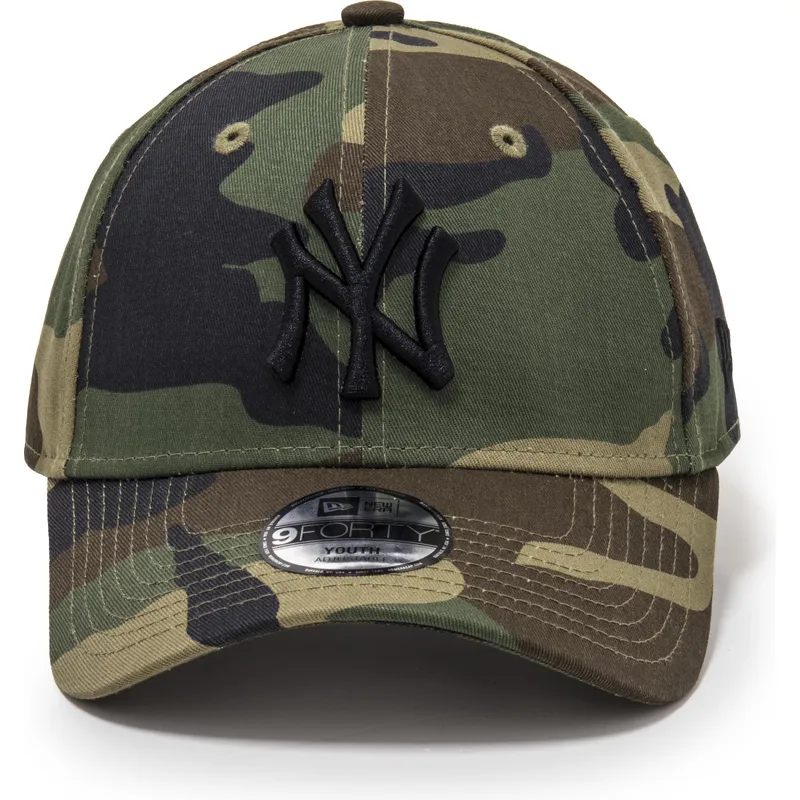cap-islenkta-camouflage-adjustable-strap-vaikams-9forty-league-essential-new-york-yankees-mlb-new-era
