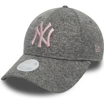 Cap išlenkta gray adjustable strap rosa 9FORTY Tech Jersey New York Yankees MLB New Era