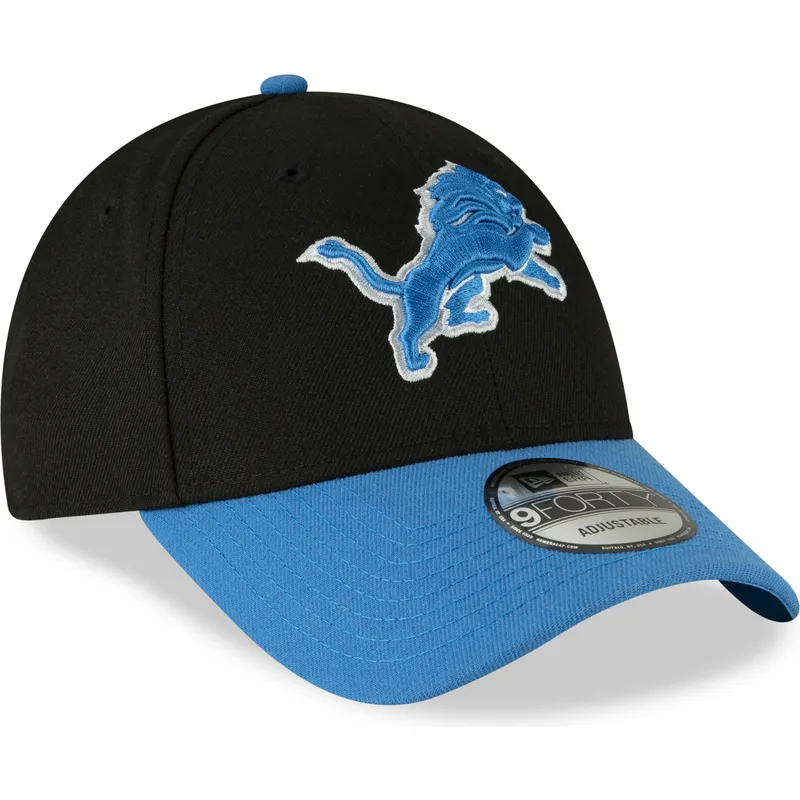 kepure-islenkta-juoda-reguliuojamas-9forty-the-league-detroit-lions-nfl-new-era