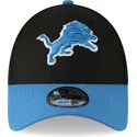 kepure-islenkta-juoda-reguliuojamas-9forty-the-league-detroit-lions-nfl-new-era