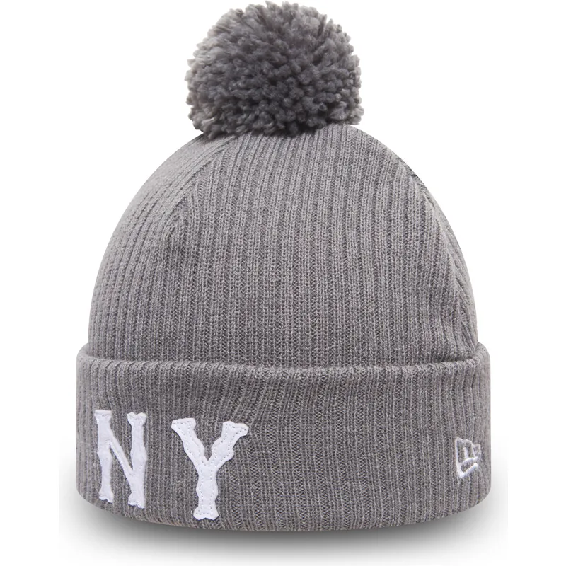 kepure-su-bumbulu-pilka-cuff-knit-lightweight-felt-bobble-new-york-highlanders-mlb-new-era