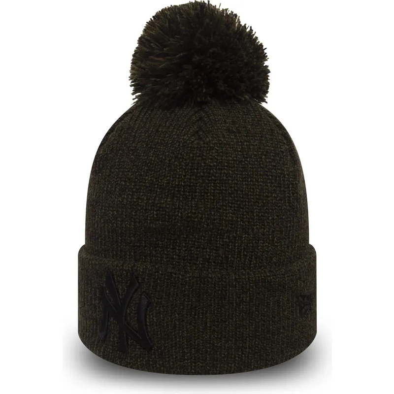 czarna-czapka-z-pomponem-cuff-knit-marl-bobble-new-york-yankees-mlb-od-new-era