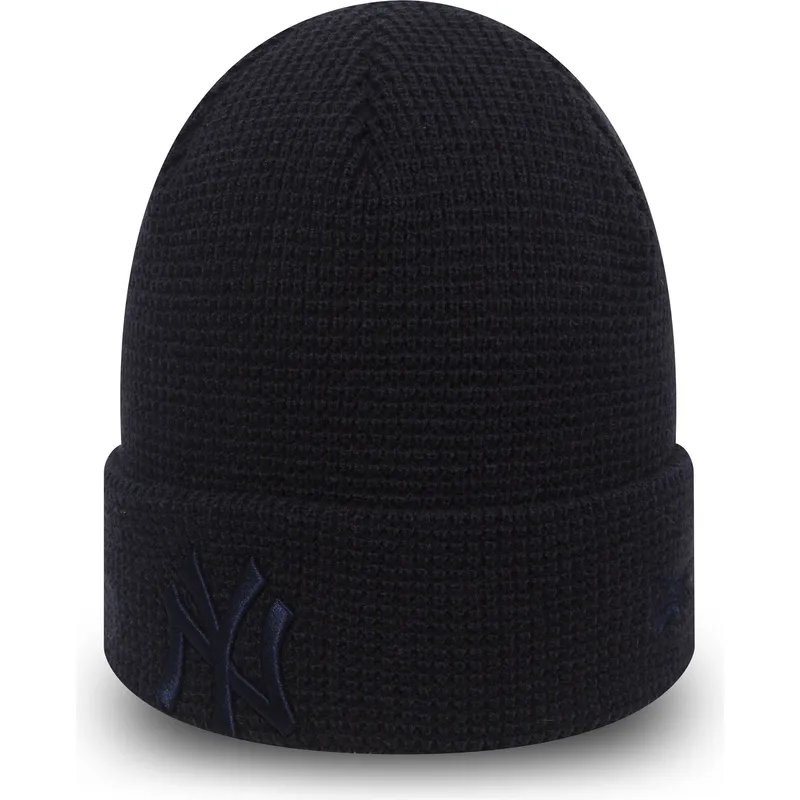 kepure-tamsiai-melyna-cuff-knit-essential-waffle-new-york-yankees-mlb-new-era