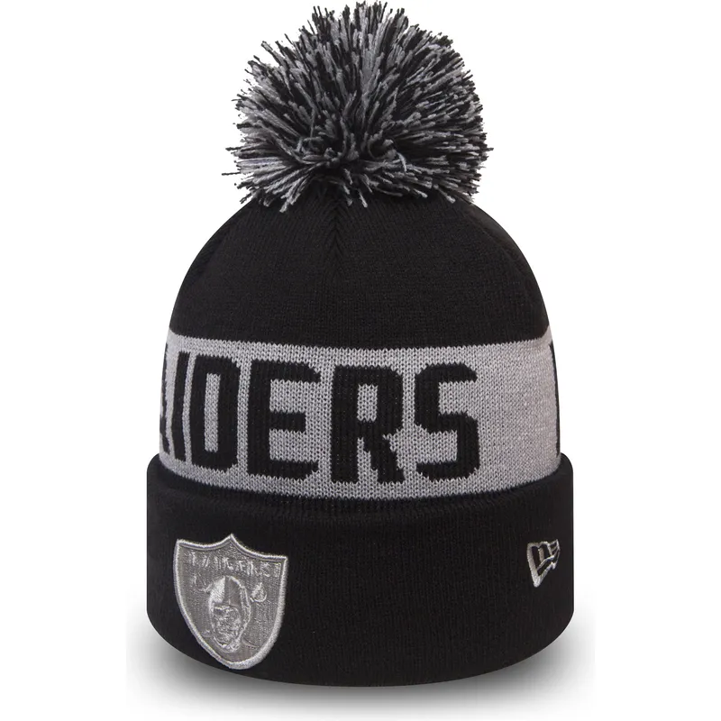 kepure-su-bumbulu-juoda-cuff-knit-team-tonal-las-vegas-raiders-nfl-new-era