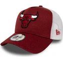 kepure-islenkta-raudona-reguliuojamas-trucker-shadow-tech-a-frame-chicago-bulls-nba-new-era