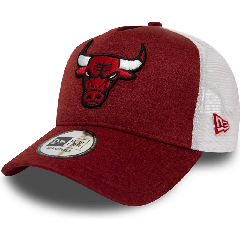 kepure-islenkta-raudona-reguliuojamas-trucker-shadow-tech-a-frame-chicago-bulls-nba-new-era