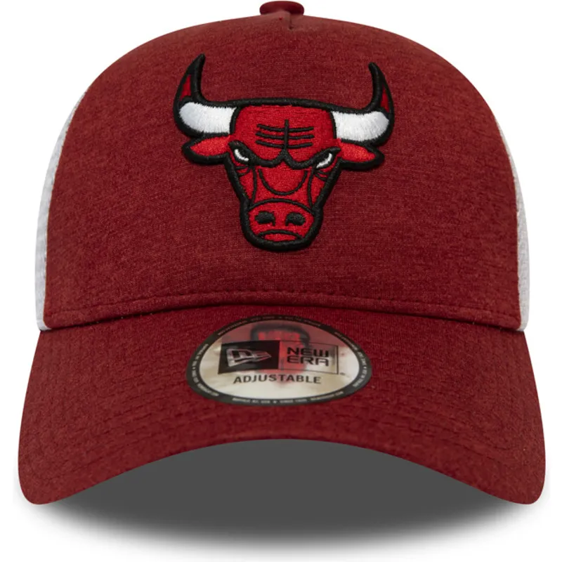 kepure-islenkta-raudona-reguliuojamas-trucker-shadow-tech-a-frame-chicago-bulls-nba-new-era