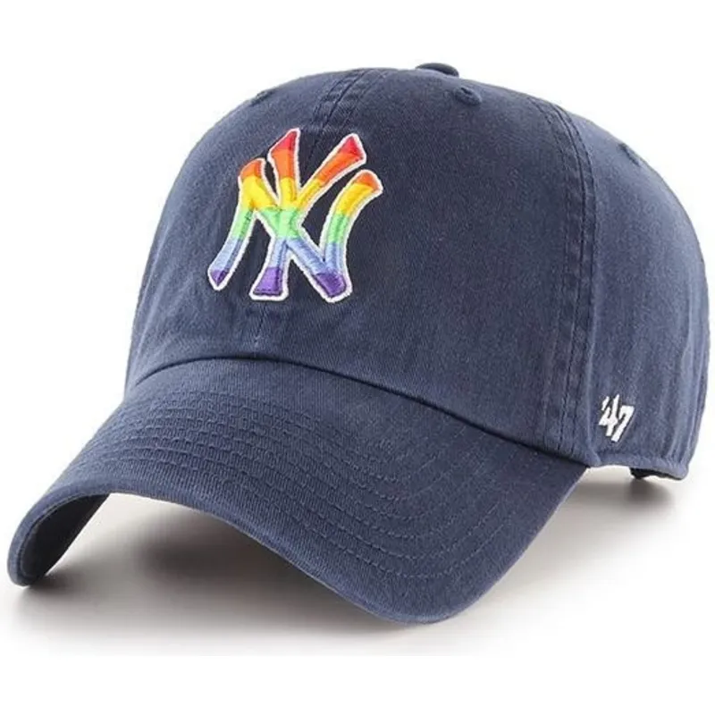 kepure-islenkta-tamsiai-melyna-reguliuojamas-new-york-yankees-mlb-47-brand