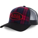 kepure-islenkta-juoda-snapback-estampado-cuadros-carb2-von-dutch