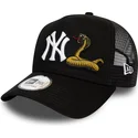 czarna-czapka-trucker-a-frame-snake-new-york-yankees-mlb-od-new-era