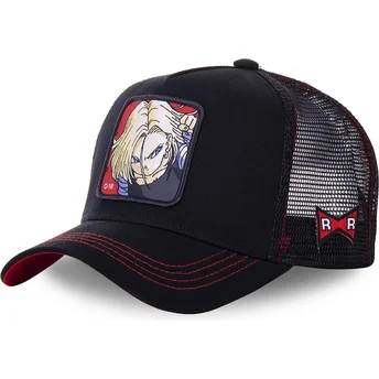 kepure-islenkta-juoda-snapback-androide-c18b-c-18-dragon-ball-capslab