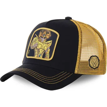 czarna-i-zlota-czapka-truckerka-leo-saileo-saint-seiya-rycerze-zodiaku-od-capslab