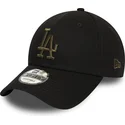 czarna-zakrzywiona-regulowana-czapka-z-zielonym-logo-9forty-essential-los-angeles-dodgers-mlb-od-new-era