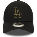 czarna-zakrzywiona-regulowana-czapka-z-zielonym-logo-9forty-essential-los-angeles-dodgers-mlb-od-new-era