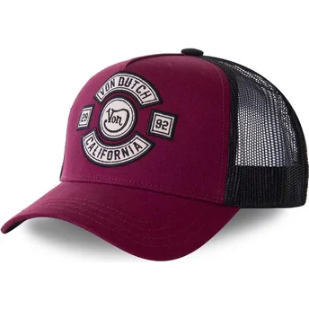 Von Dutch BIKBOR Maroon Trucker Hat