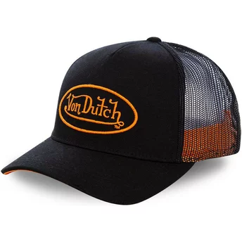 czapka-trucker-czarna-z-logo-pomaranczowa-neo-ora-von-dutch