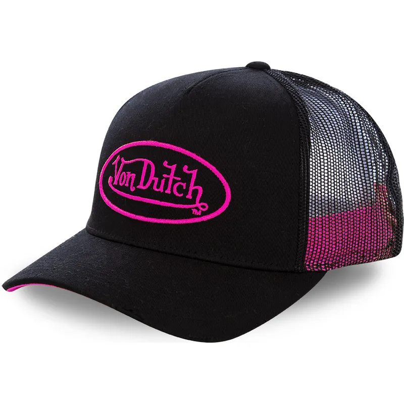 kepure-islenkta-juoda-snapback-rosa-neo-pin-von-dutch