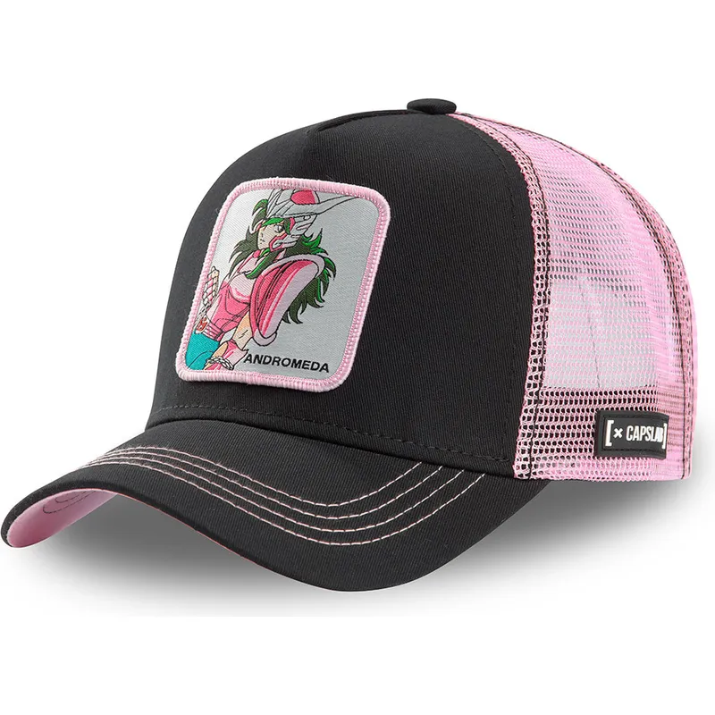 czarna-i-rozowa-czapka-trucker-shun-z-andromedy-and1-rycerze-zodiaku-saint-seiya-od-capslab