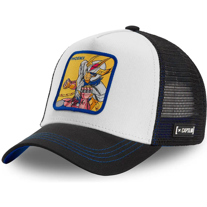 kepure-islenkta-balta-snapback-fenikso-ikki-saint-seiya-knights-of-the-zodiac-capslab kepure-islenkta-balta-snapback-fenikso-ikki-saint-seiya-knights-of-the-zodiac-capslab