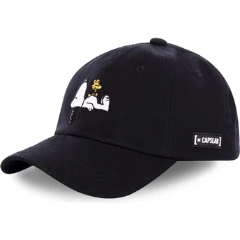 Cap išlenkta black snapback Snoopy and Emilio Peanuts Capslab