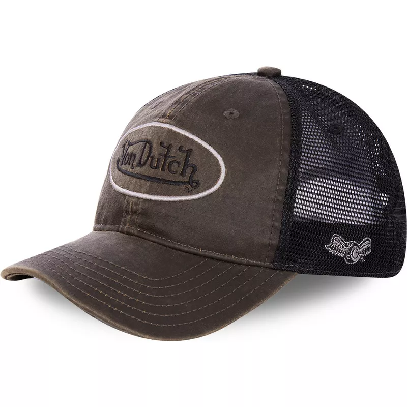 von-dutch-john5-brown-and-black-trucker-hat