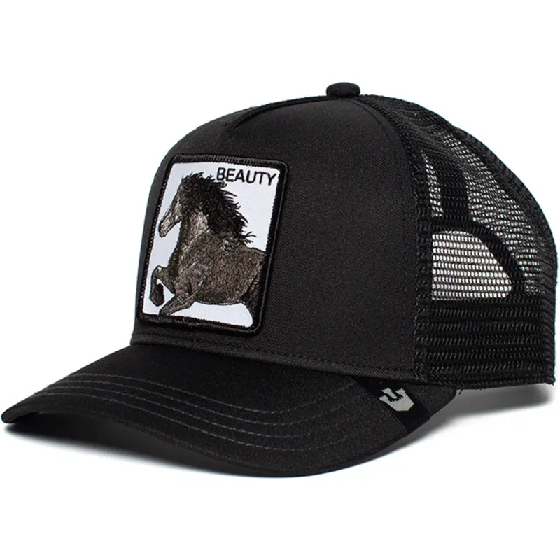 czarna-czapka-trucker-z-koniem-black-beauty-od-goorin-bros