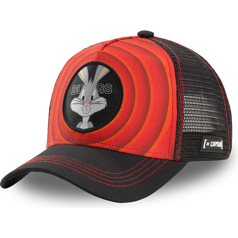 kepure-islenkta-raudona-snapback-bullseye-color-rings-loo-bug1-kiskis-bagsis-looney-tunes-capslab