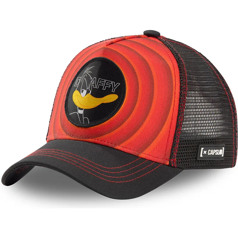 kepure-islenkta-raudona-snapback-bullseye-color-rings-loo-daf1-daffy-duck-looney-tunes-capslab kepure-islenkta-raudona-snapback-bullseye-color-rings-loo-daf1-daffy-duck-looney-tunes-capslab