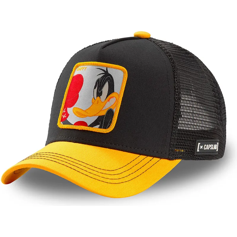 czapka-trucker-czarna-i-zolta-kaczor-daffy-loo-duk-looney-tunes-od-capslab