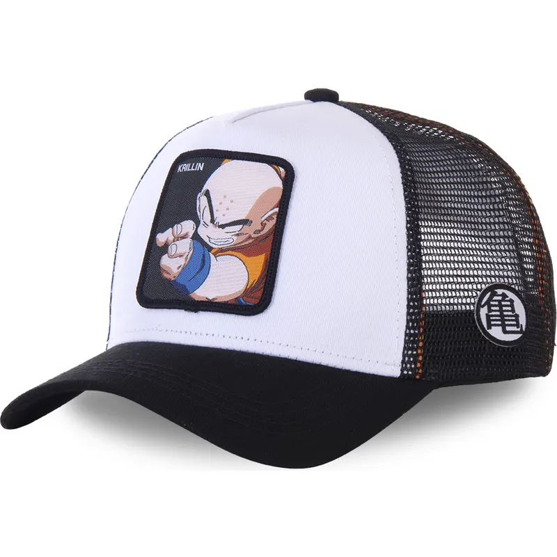 czapka-trucker-bialo-czarna-dla-dzieci-krillin-kidkri-dragon-ball-od-capslab