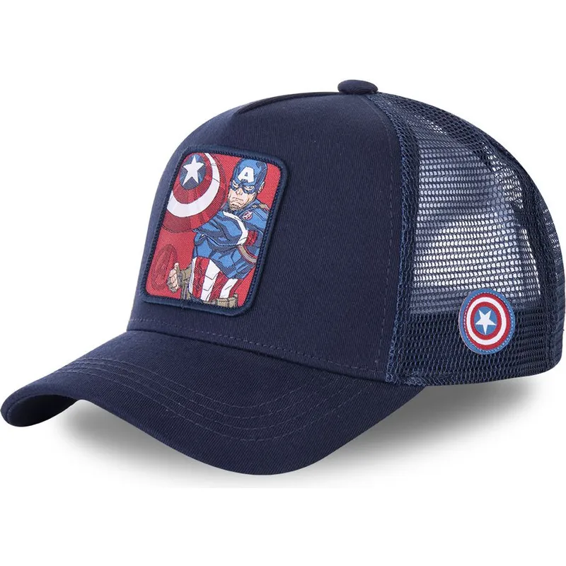 kepure-islenkta-tamsiai-melyna-snapback-vaikams-kidcpt1-kapitonas-amerika-marvel-comics-capslab