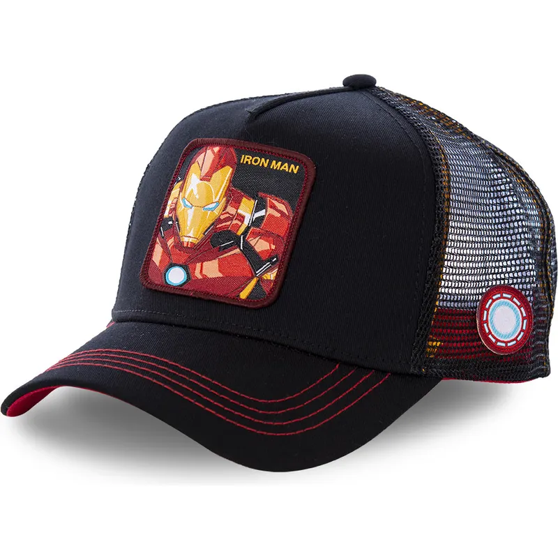 kepure-islenkta-juoda-snapback-vaikams-kidiro2-iron-man-marvel-comics-capslab