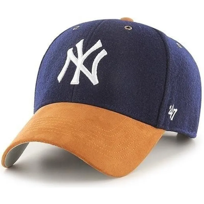 granatowa-czapka-z-zakrzywionym-daszkiem-i-brazowym-daszkiem-regulowana-mvp-willowbrook-new-york-yankees-mlb-od-47-brand
