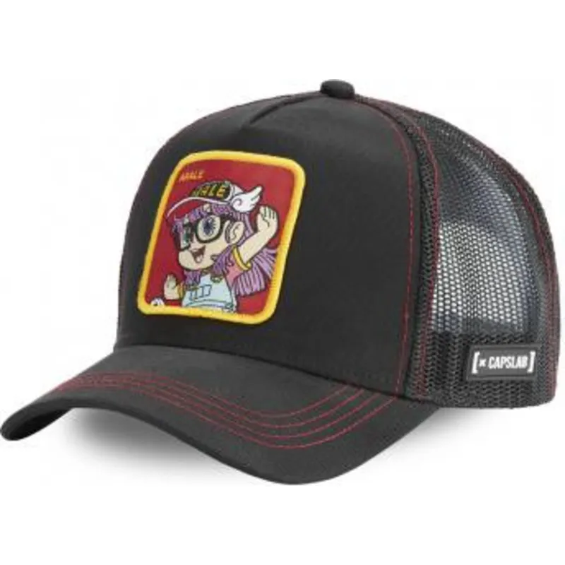 kepure-islenkta-juoda-snapback-rob2-arale-norimaki-dr-slump-capslab