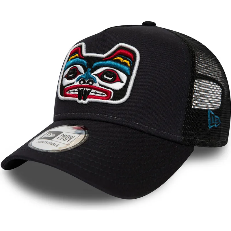 kepure-islenkta-tamsiai-melyna-snapback-bear-tattoo-pack-a-frame-new-era