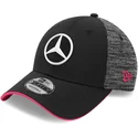 kepure-islenkta-juoda-reguliuojamas-9forty-tonal-esports-mercedes-formula-1-new-era