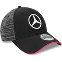 kepure-islenkta-juoda-reguliuojamas-9forty-tonal-esports-mercedes-formula-1-new-era