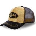 zloto-czarna-czapka-trucker-gol-marki-von-dutch