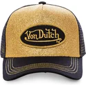 zloto-czarna-czapka-trucker-gol-marki-von-dutch