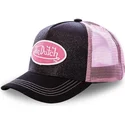 czarna-i-rozowa-czapka-trucker-flak-bla-marki-von-dutch